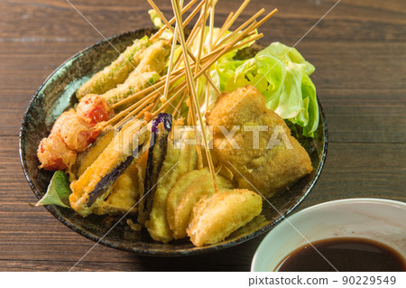 Deep-fried skewers 90229549