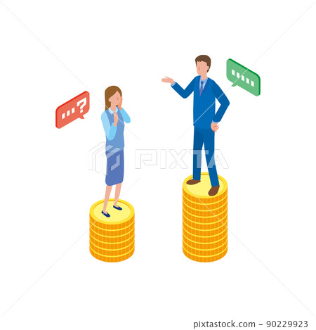 Image of salary gap between men and women 90229923