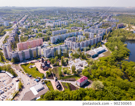Aerial view of Stary Oskol with Cathedral of Alexander Nevsky Aerial view of Stary Oskol with Cathedral of Alexander Nevsky 90230065