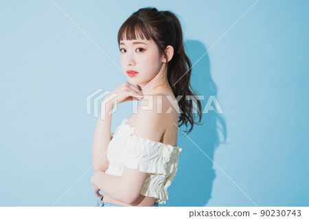 Summer woman light blue back Summer woman light blue back 90230743