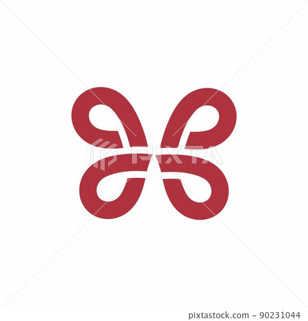 MW, WM, MPW, MPPW, WPPM, PPPP initilas butterfly shape logo and vector icon 90231044