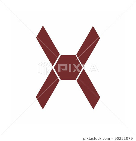X, OX, XO initials geometric logo and vector icon 90231079
