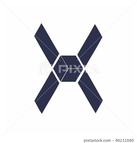 X, OX, XO initials geometric logo and vector icon 90231080