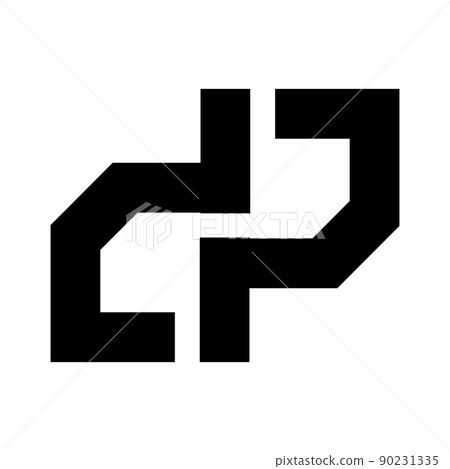 Dpping Icon DP, DIP initials geometric company logo and... - Stock Illustration ...