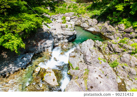 東京秋留野市秋川溪谷-從石船橋眺望- 90231432