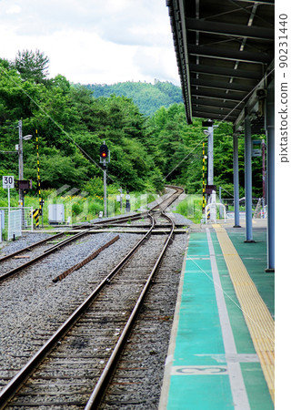 Scenery of Kiyosato Station on the Koumi Line 90231440