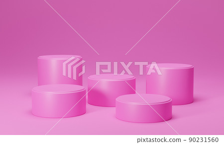 Cylindrical pedestal, pink background 90231560
