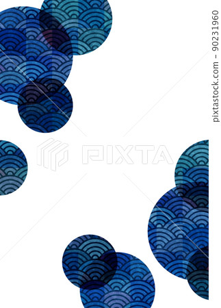 Japanese pattern pattern watercolor background 90231960