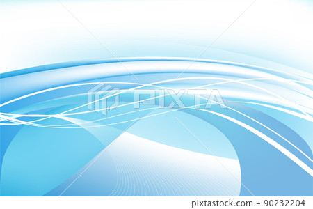 清新藍色波浪線背景圖 90232204