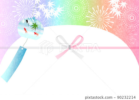 煙花金魚風鈴背景 90232214