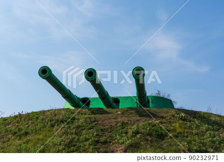 Voroshilov battery - ship turret guns on Russky Island. Vladivostok 90232971