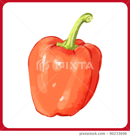 手繪水彩辣椒粉插圖 90233696