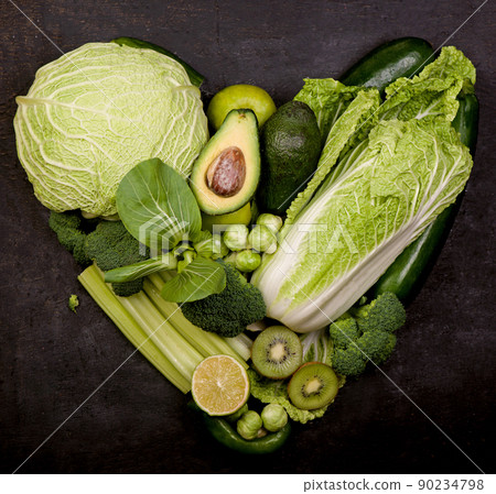 Close up Newly Harvest Healthy Vegetables Isolated on black Background Close up Newly Harvest Healthy Vegetables Isolated on black Background 90234798