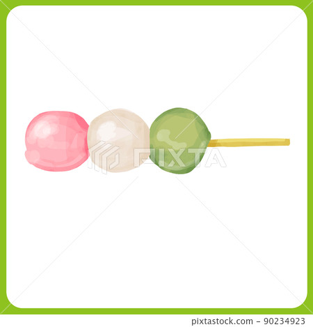 Watercolor three-color dumpling illustration 3 90234923