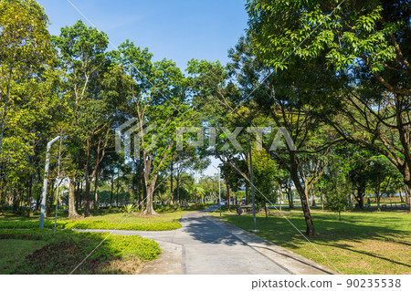 Beautiful scenery view of the Titiwangsa Lake Gardens in Malaysia. 90235538