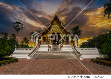 Temple of the Phra Bang Buddha image, Luang Prabang, Laos. Temple of the Phra Bang Buddha image, Luang Prabang, Laos. 90236309