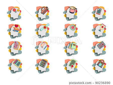 Brain and think icons set.mind or intelligence thin line style stock vector.think,iq,data,idea. Brain and think icons set.mind or intelligence thin line style stock vector.think,iq,data,idea. 90236890