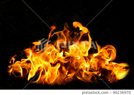 Abstract fire flame. Fire flames on black background. Abstract fire flame. Fire flames on black background. 90236970