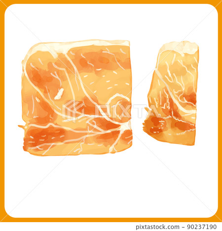 手繪水彩火腿火腿插圖 2 90237190