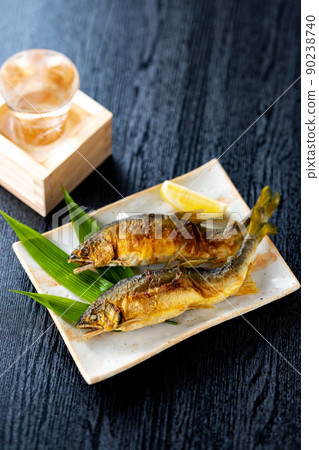 Image of grilled sweetfish with salt 90238740