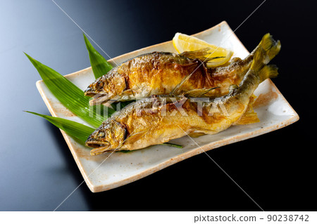 Image of grilled sweetfish with salt Image of grilled sweetfish with salt 90238742