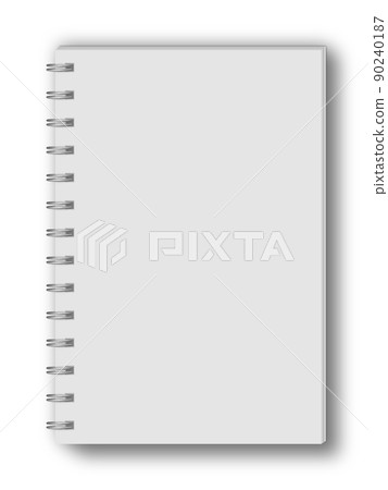 White blank spiral notebook mockup. 3d illustration 90240187