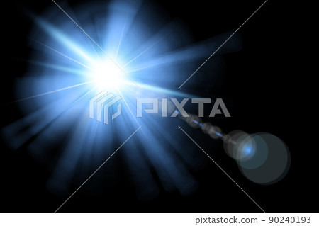 Lens flare isolated on black background Lens flare isolated on black background 90240193