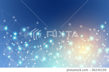illustration connecting dots and lines. 90240199