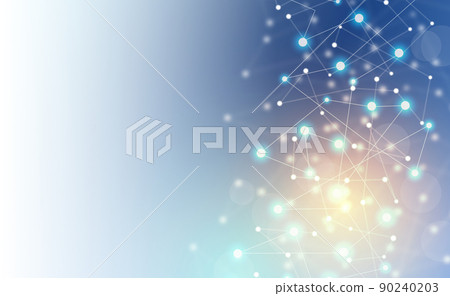 illustration connecting dots and lines. 90240203