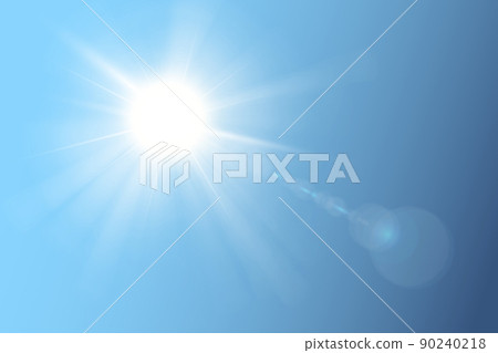 Illustration of blue sky and sun 90240218