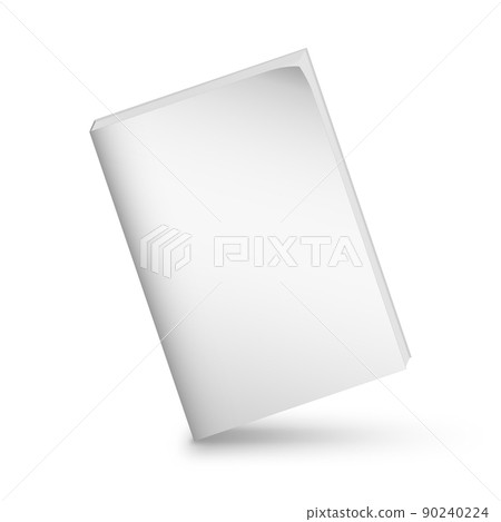 Blank book cover over white background 90240224
