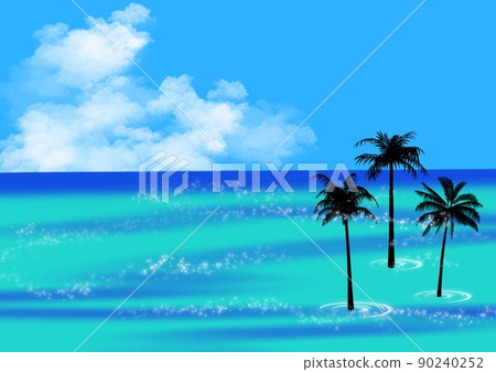 Sea Sky Summer Yashinoki Moon Cloud 90240252