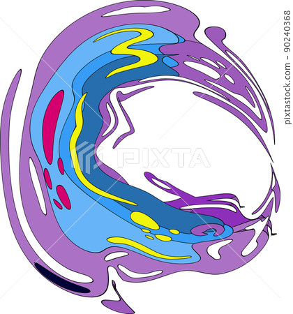 Color Liquid Wave flow element. Abstract colorful shape. 90240368