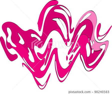 Color Liquid Wave flow element. Abstract colorful shape. 90240383