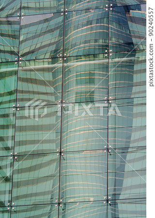 Building reflection on glass window facade, Abstract background Building reflection on glass window facade, Abstract background 90240557