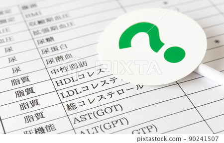 LDL Cholesterol Lipid Health Diagnosis Bad Cholesterol Health Management? Question Mark 90241507