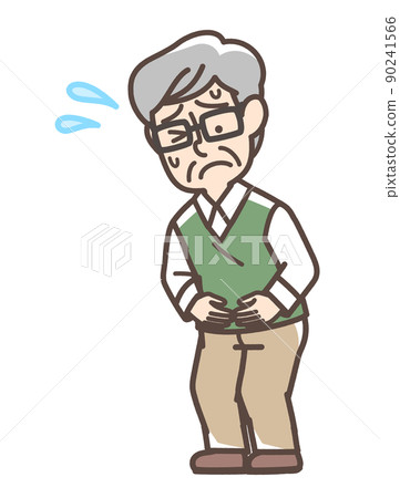 一個看起來肚子疼的男人 一個看起來肚子疼的男人 90241566