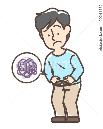 一個看起來肚子疼的男人 一個看起來肚子疼的男人 90241582