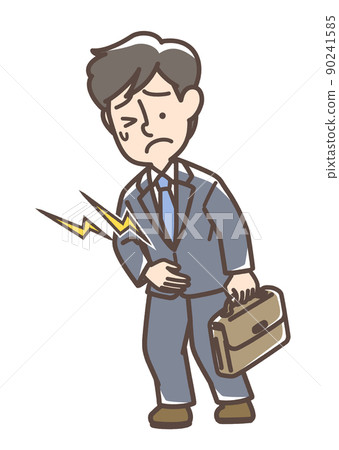 A man who seems to have a stomachache A man who seems to have a stomachache 90241585
