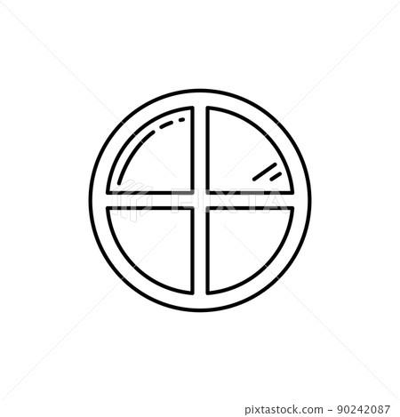 Circle Windows icon, Linear style. Vector Architecture elements. Line icons isolated Circle Windows icon, Linear style. Vector Architecture elements. Line icons isolated 90242087