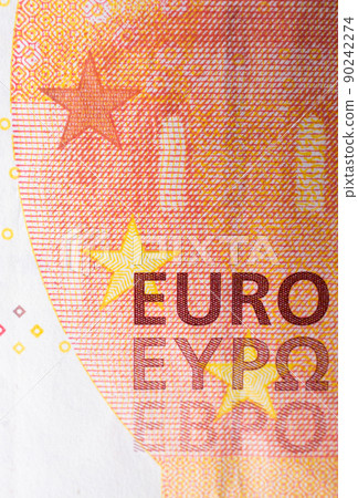 Closeup Euro Money Banknotes, Euro Currency,  Cash, Bill Concept 90242274