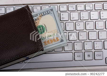American Dollars Cash Money. Banknotes. Many bundle of US American Dollars Cash Money. Banknotes. Many bundle of US 90242277