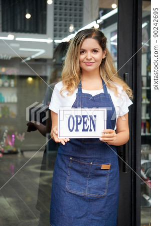 Positive Young Hairdresser 90242695