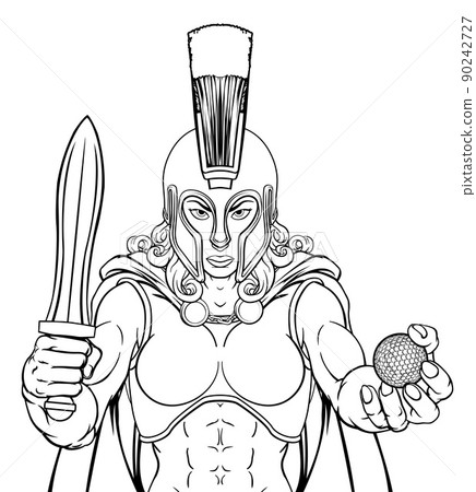 Spartan Trojan Gladiator Golf Warrior Woman 90242727
