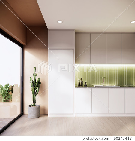 japandi modern style room, contemporary apartment interior design with kitchen ideas, 3d background japandi modern style room, contemporary apartment interior design with kitchen ideas, 3d background 90243418