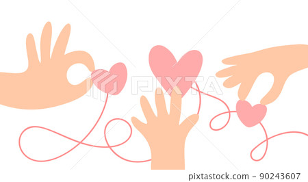 Vector hand takes red heart logo icon. Encourage donate. Concept idea of donation and help. Stop war in Ukraine Vector hand takes red heart logo icon. Encourage donate. Concept idea of donation and help. Stop war in Ukraine 90243607