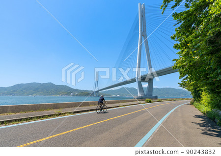 《廣島縣》檸檬谷的風景·檸檬谷附近的風景_多多拉橋·島波海道 90243832