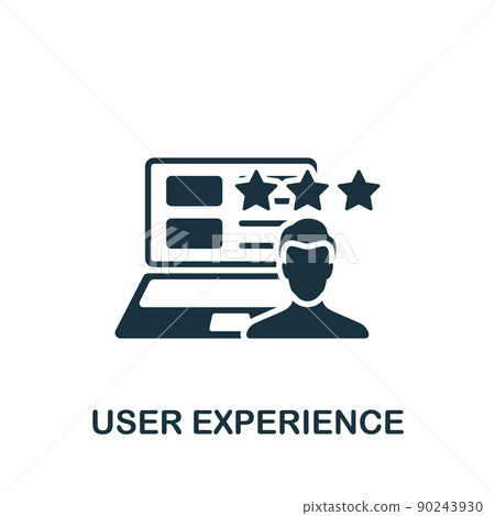 User Experience icon. Monochrome simple Web Design icon for templates, web design and infographics 90243930