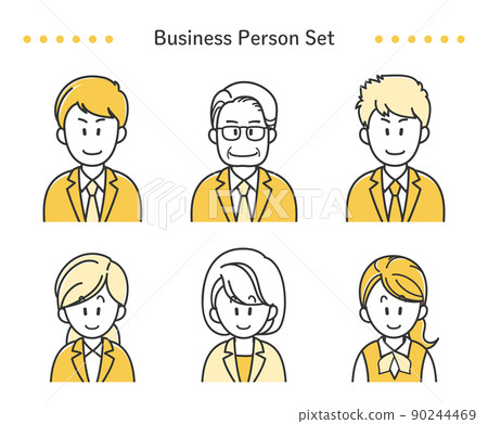 Business person icon illustration set Business person icon illustration set 90244469