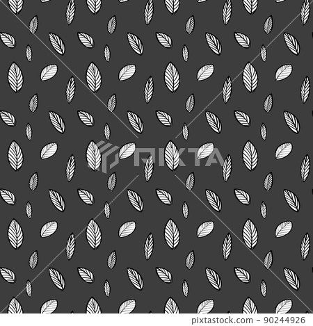 Black and white botanical seamless pattern - Stock Illustration ...